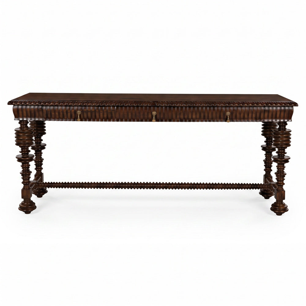 SwayLiving - Portuguese Console, Hand Rubbed Brown - GCON376HBR
