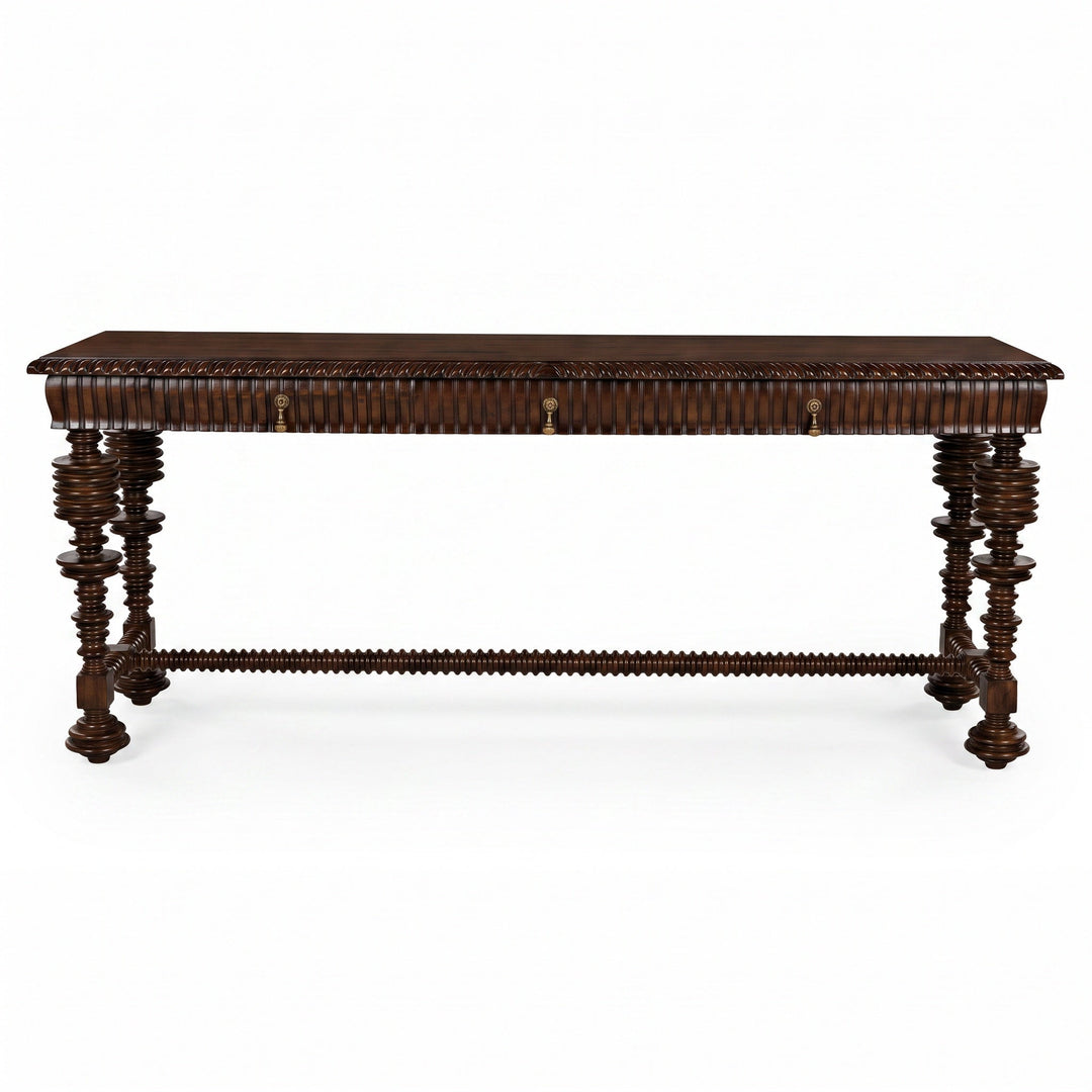 SwayLiving - Portuguese Console, Hand Rubbed Brown - GCON376HBR