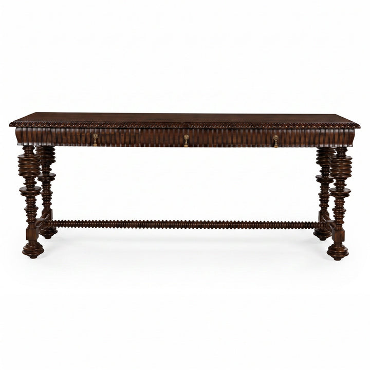 SwayLiving - Portuguese Console, Hand Rubbed Brown - GCON376HBR