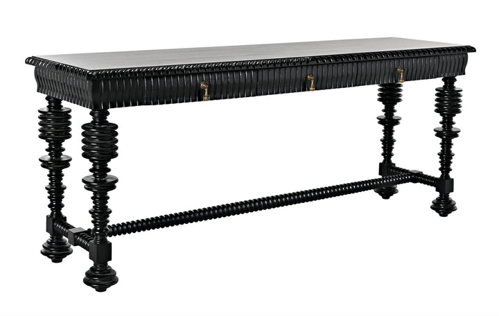 SwayLiving Portuguese Console, Hand Rubbed Black CONSOLE TABLES