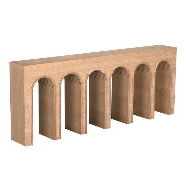SwayLiving - Enzo Console, Extra Large, White Oak - GCON427WO-XL