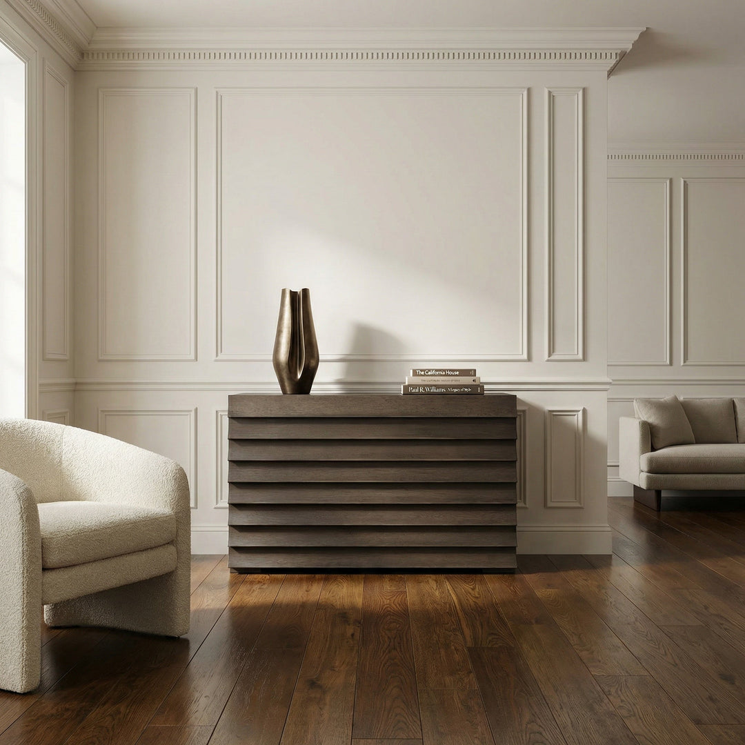 SwayLiving Frederico Console - Greige Walnut