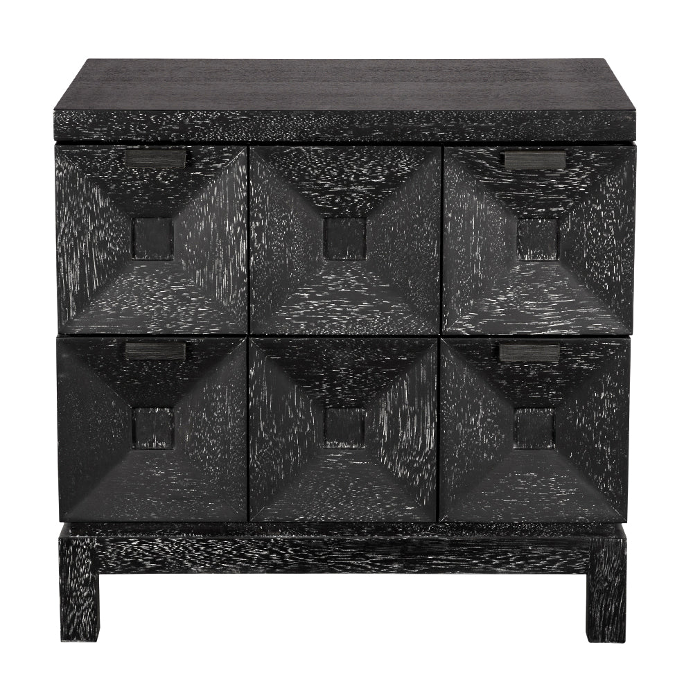 SwayLiving - Musashi 2 Drawer, Small, Black Walnut - GCON458BKW-1