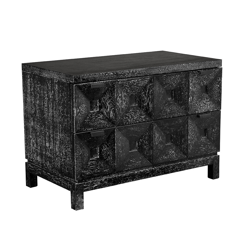 SwayLiving - Musashi 2 Drawer, Large, Black Walnut - GCON458BKW-2