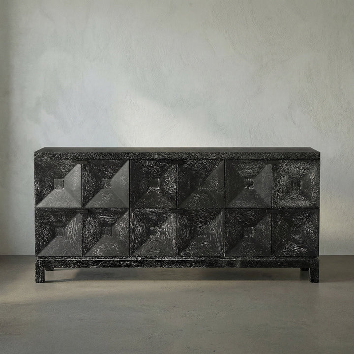 SwayLiving - Musashi 6 Drawer, Black Walnut - GCON458BKW-3