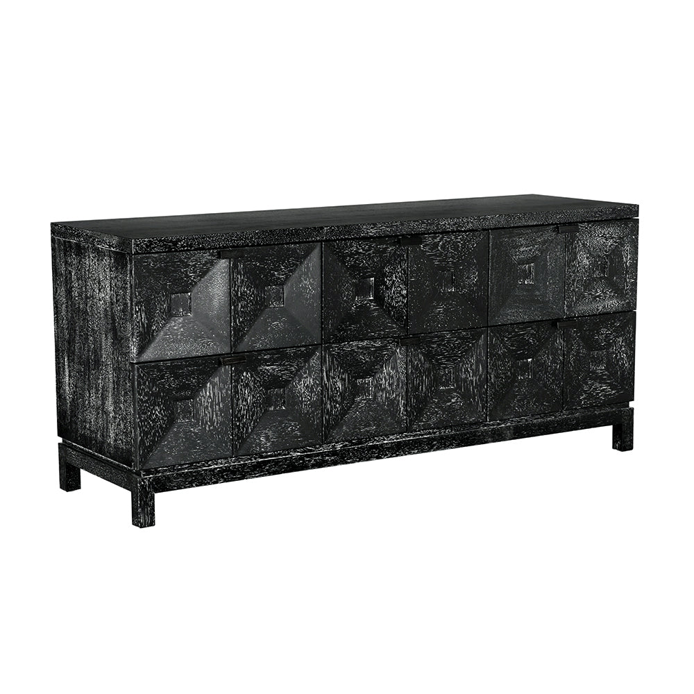 SwayLiving - Musashi 6 Drawer, Black Walnut - GCON458BKW-3