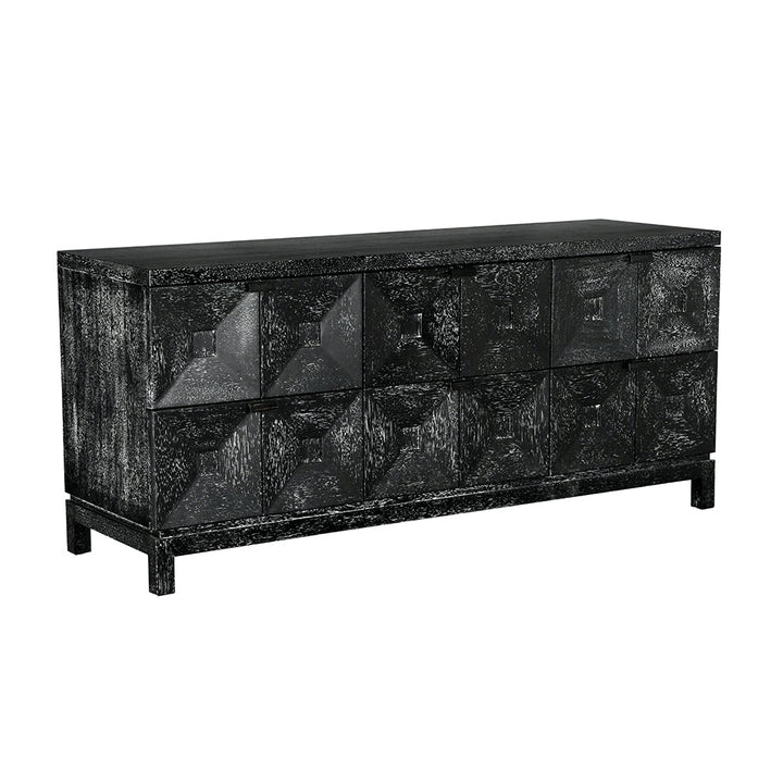 SwayLiving - Musashi 6 Drawer, Black Walnut - GCON458BKW-3