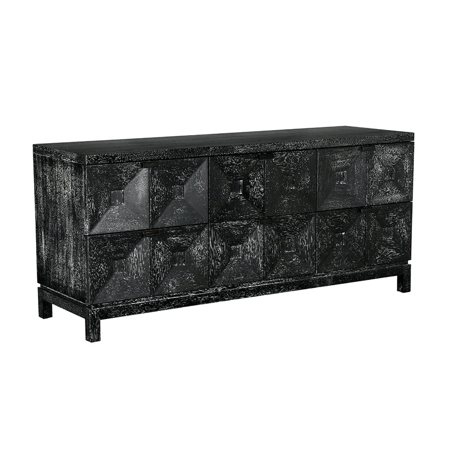 SwayLiving - Musashi 6 Drawer, Black Walnut - GCON458BKW-3