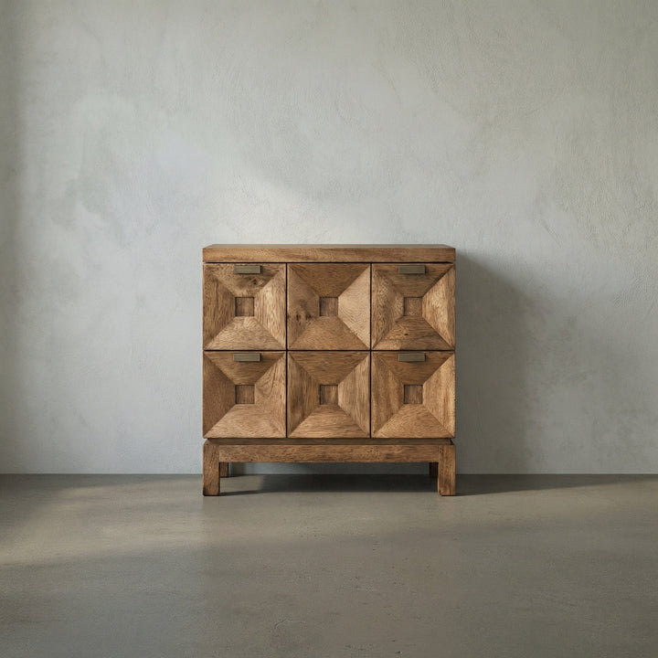 SwayLiving Musashi 2 Drawer, Small - Dark Walnut