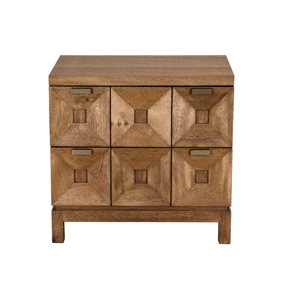 SwayLiving Musashi 2 Drawer, Small - Dark Walnut