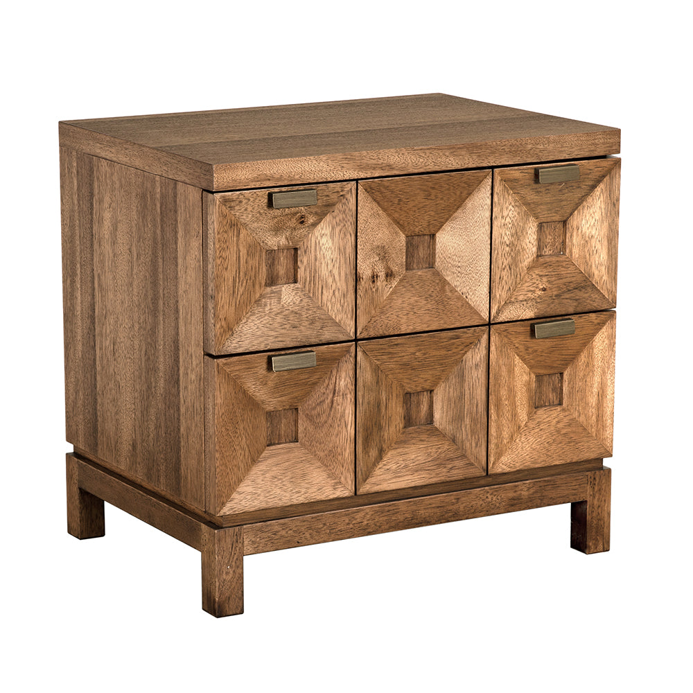 SwayLiving Musashi 2 Drawer, Small - Dark Walnut