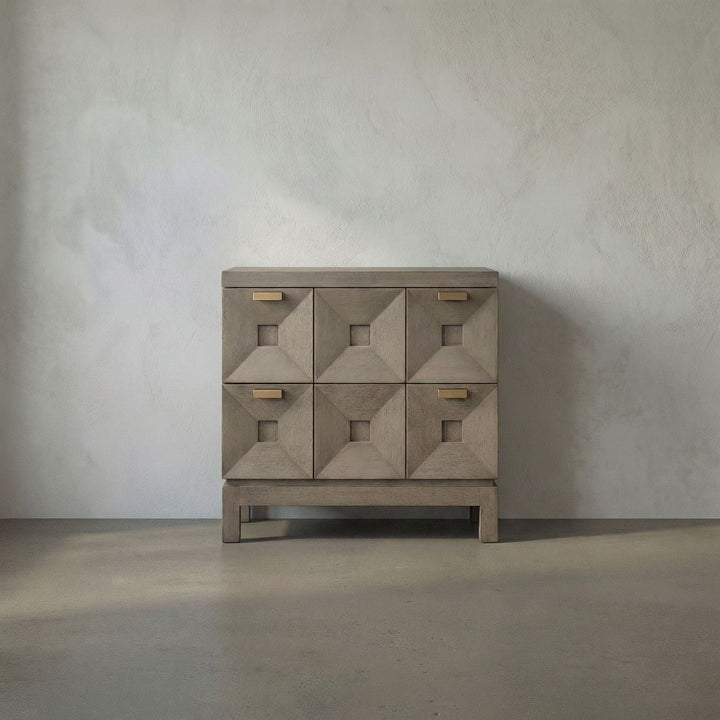SwayLiving Musashi 2 Drawer, Small - Greige Walnut