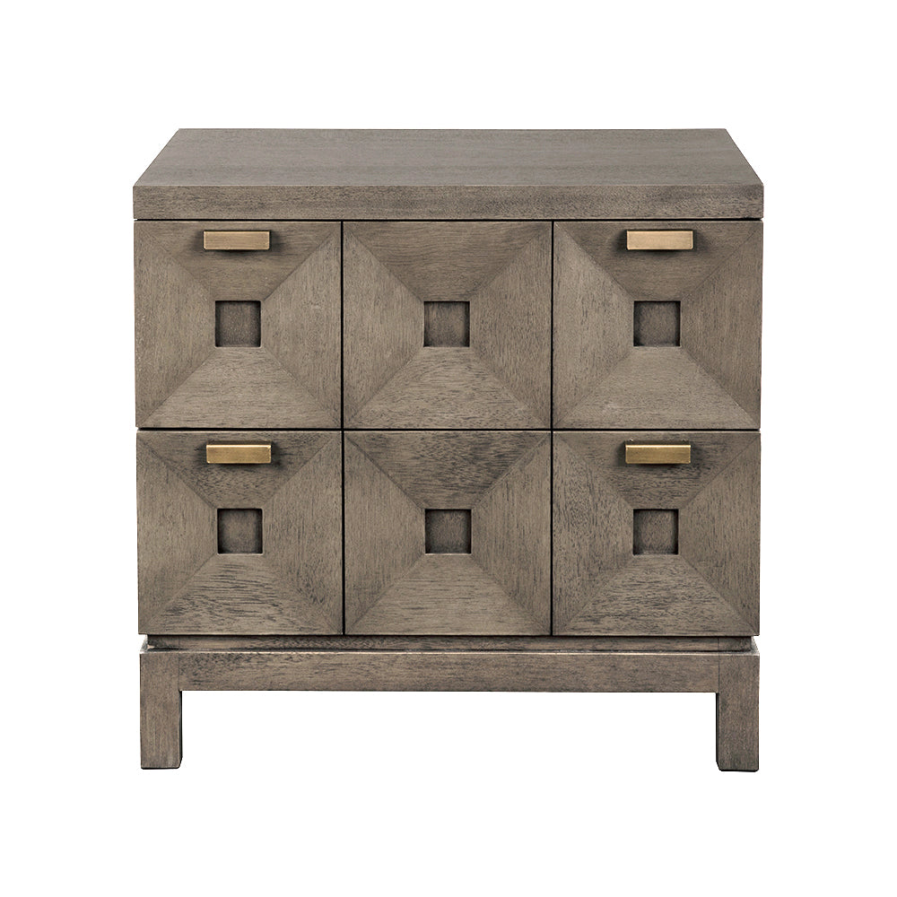 SwayLiving Musashi 2 Drawer, Small - Greige Walnut
