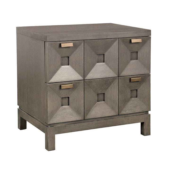 SwayLiving Musashi 2 Drawer, Small - Greige Walnut