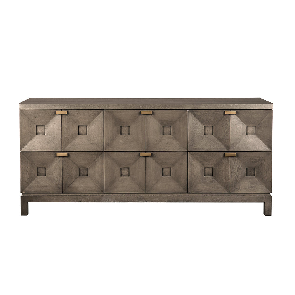 SwayLiving Musashi 6 Drawer - Greige Walnut