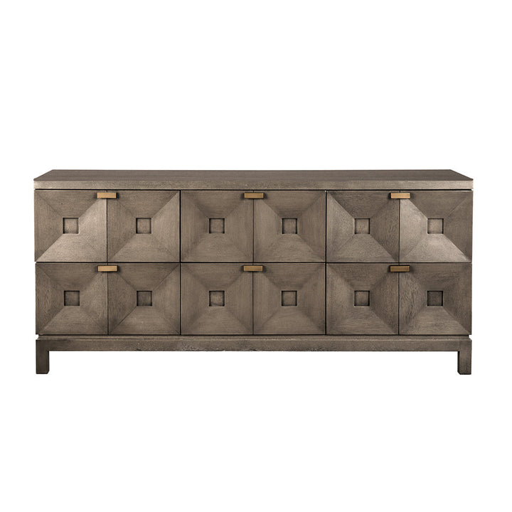 SwayLiving Musashi 6 Drawer - Greige Walnut