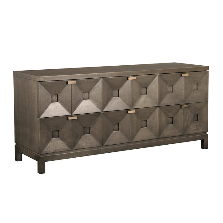 SwayLiving Musashi 6 Drawer - Greige Walnut