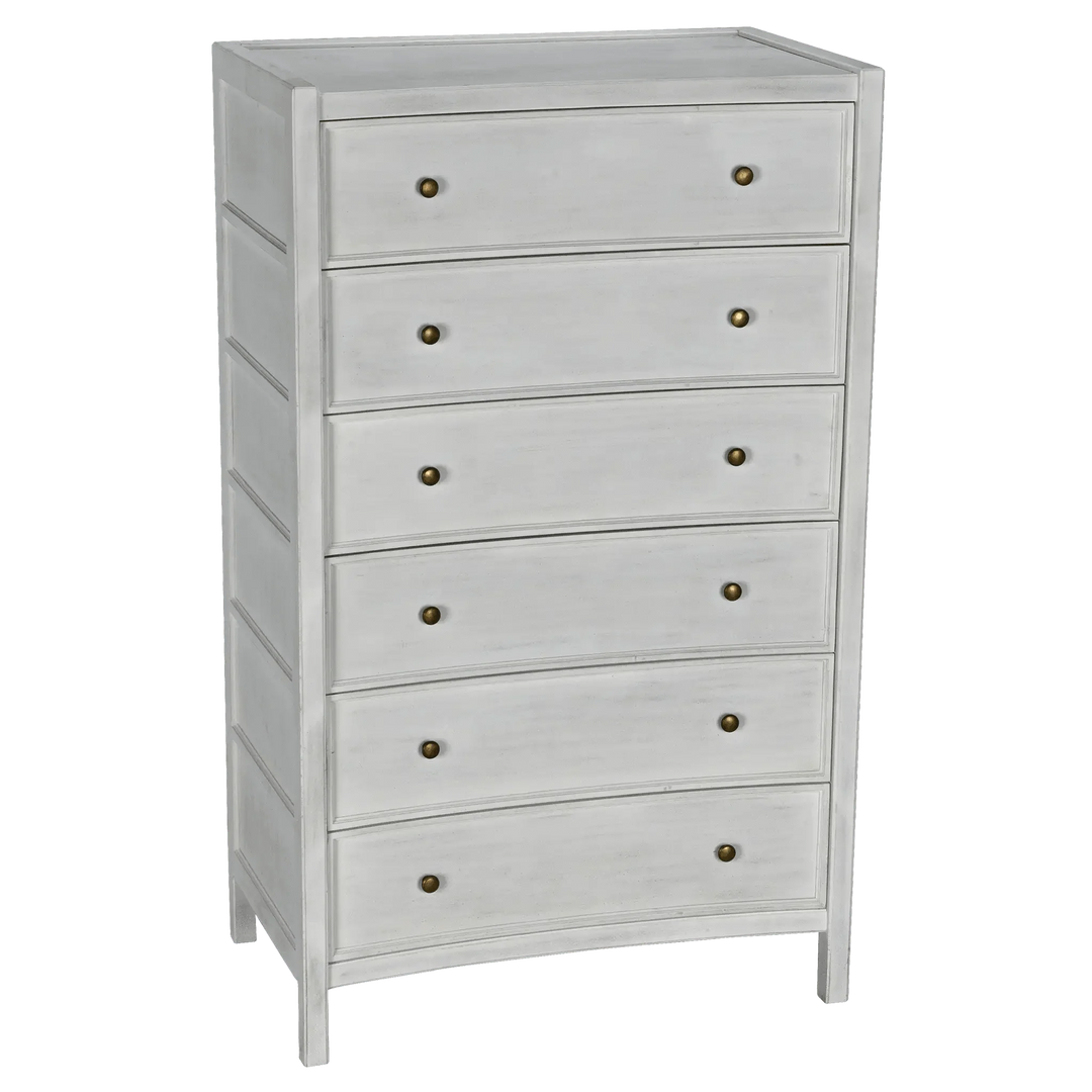 SwayLiving Hampton Tall Boy, White Wash DRESSERS