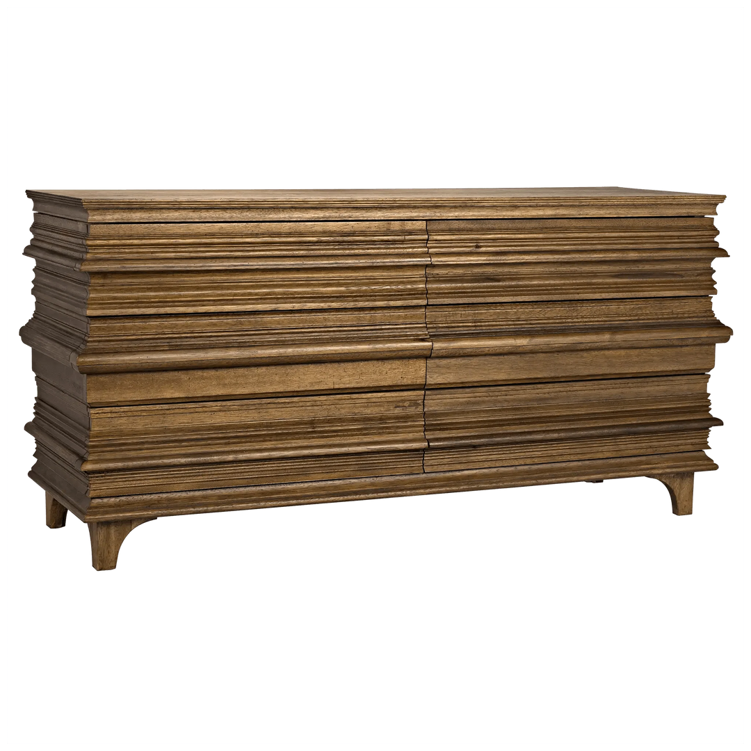 SwayLiving Bernard 6 Drawer, Dark Walnut DRESSERS