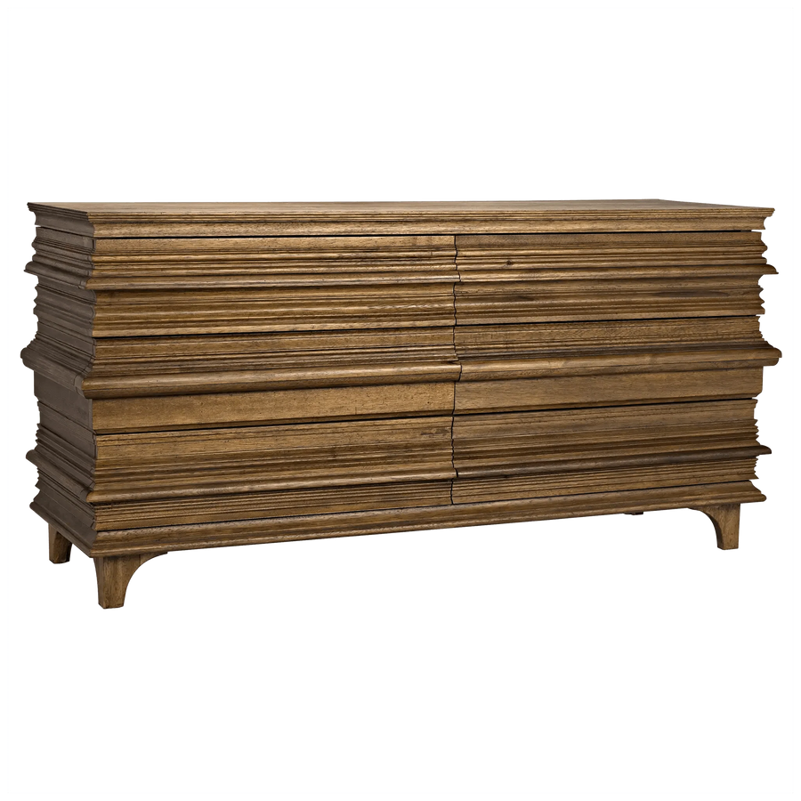 SwayLiving Bernard 6 Drawer, Dark Walnut DRESSERS