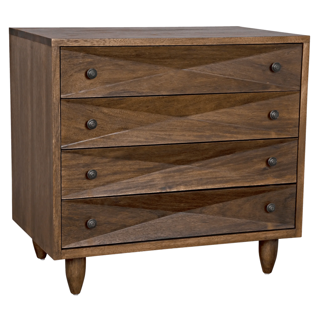 SwayLiving Diamond Drawers, Dark Walnut DRESSERS