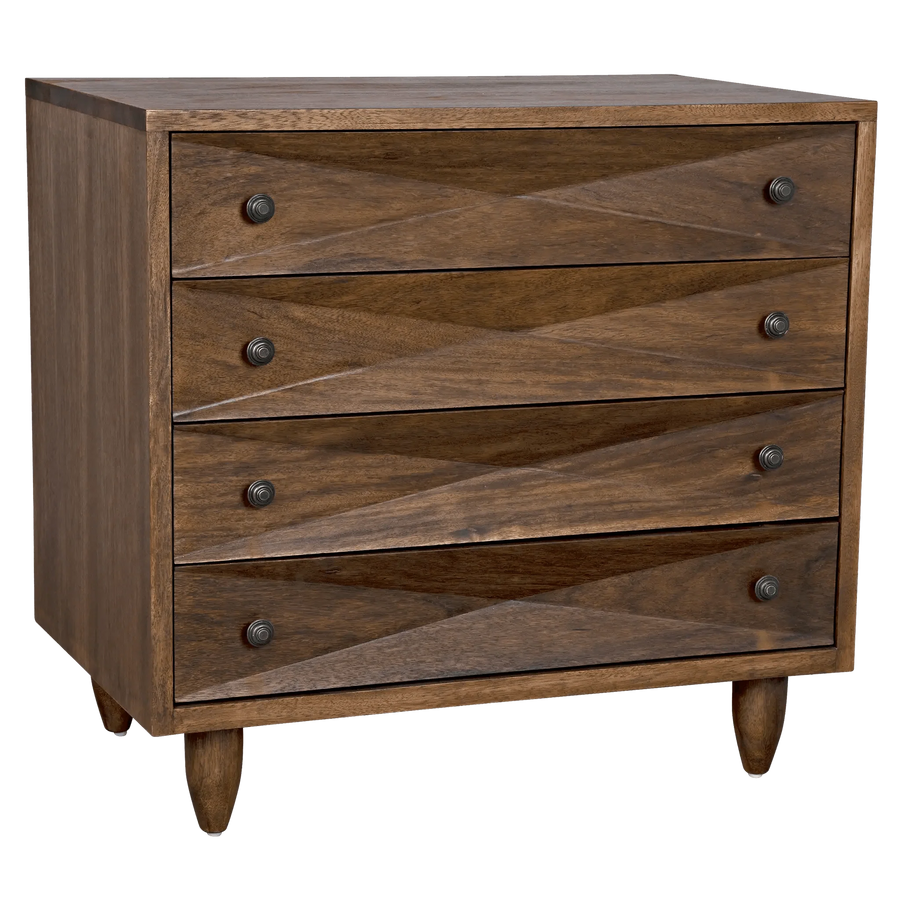 SwayLiving Diamond Drawers, Dark Walnut DRESSERS