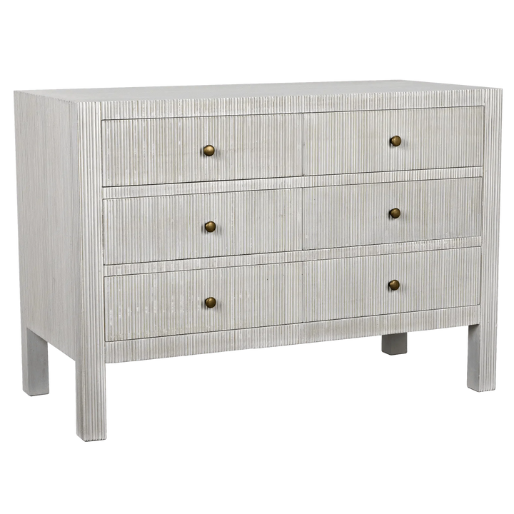 SwayLiving Conrad 6 Drawer Dresser, White Wash DRESSERS
