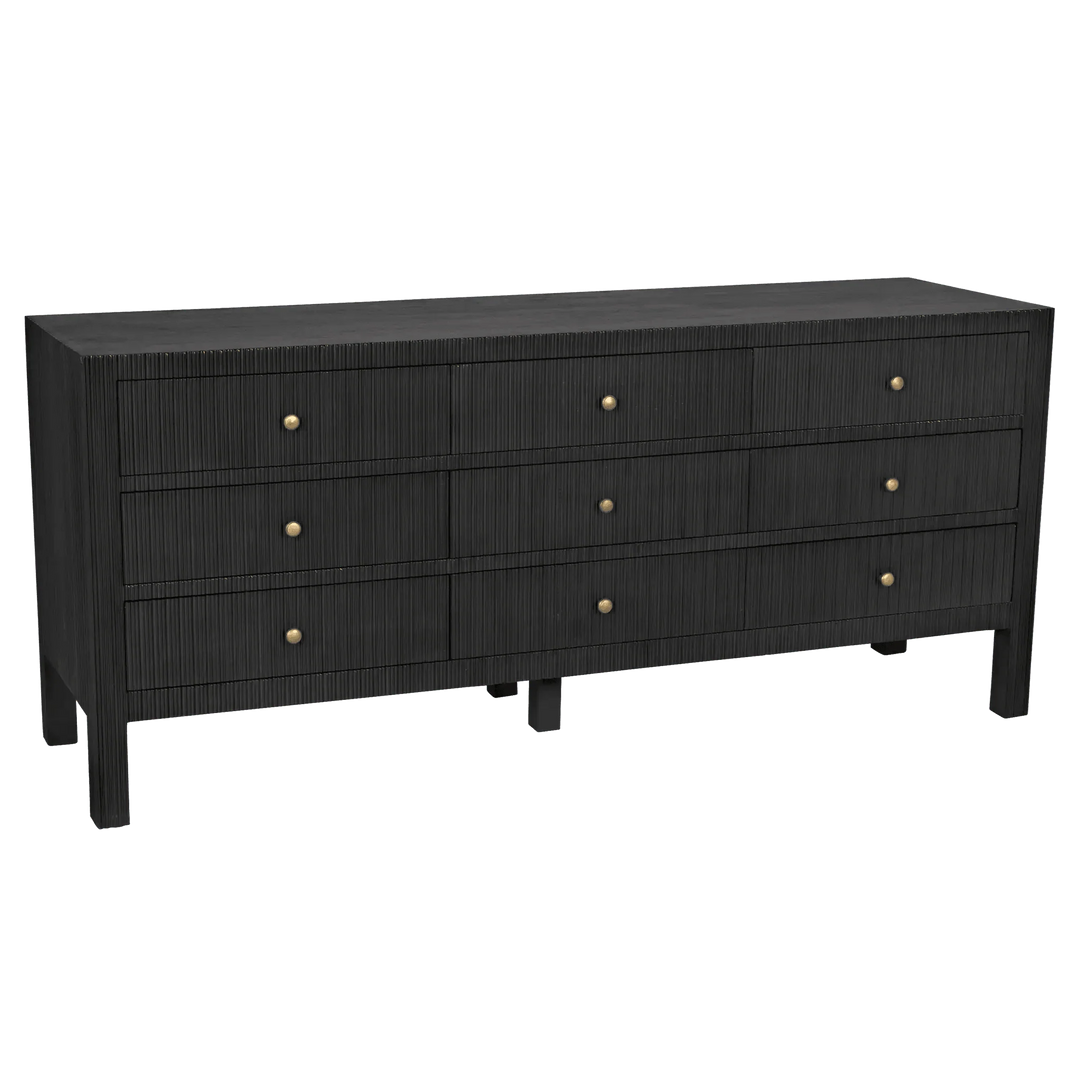 SwayLiving Conrad 9 Drawer Dresser, Pale DRESSERS