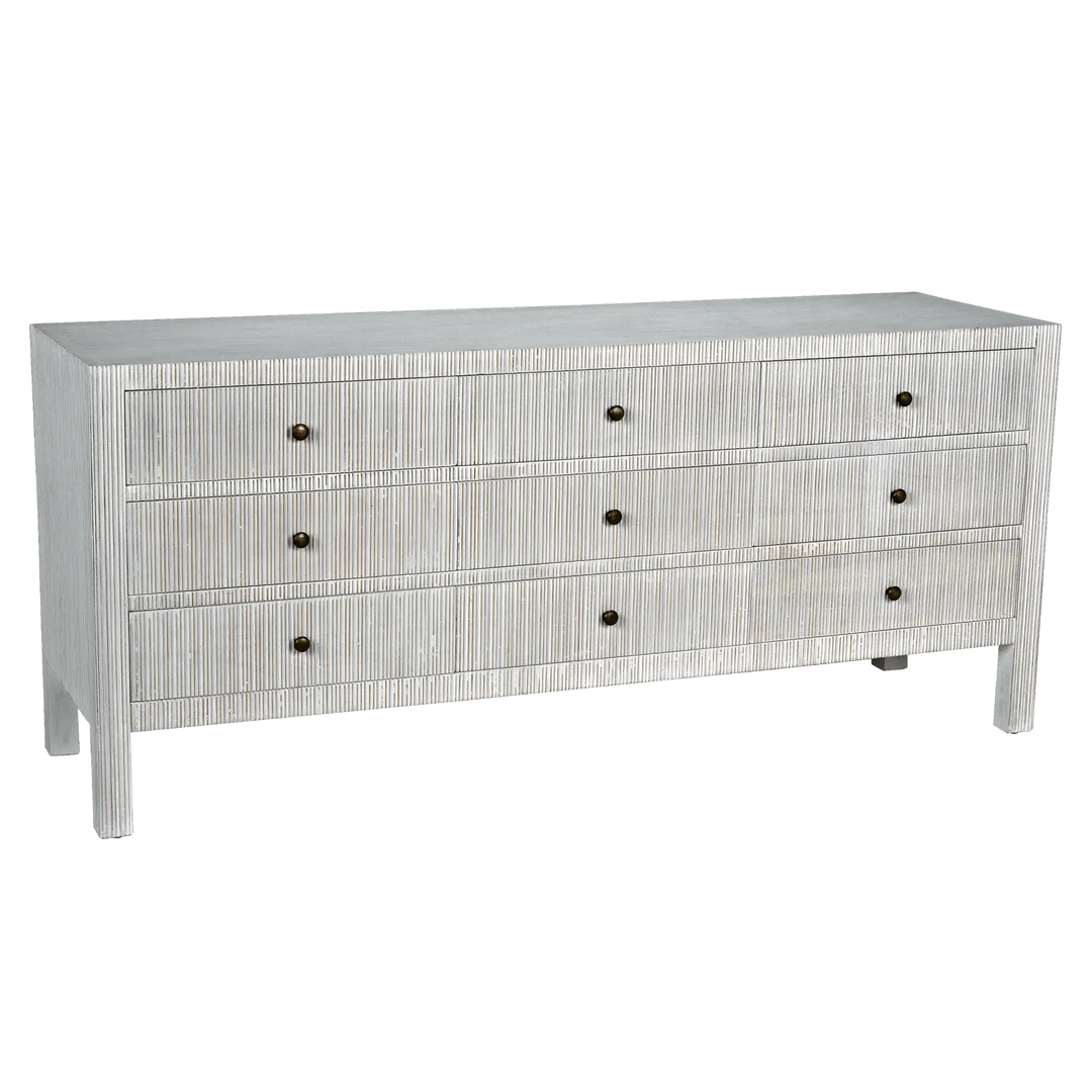 SwayLiving Conrad 9 Drawer Dresser, White Wash DRESSERS