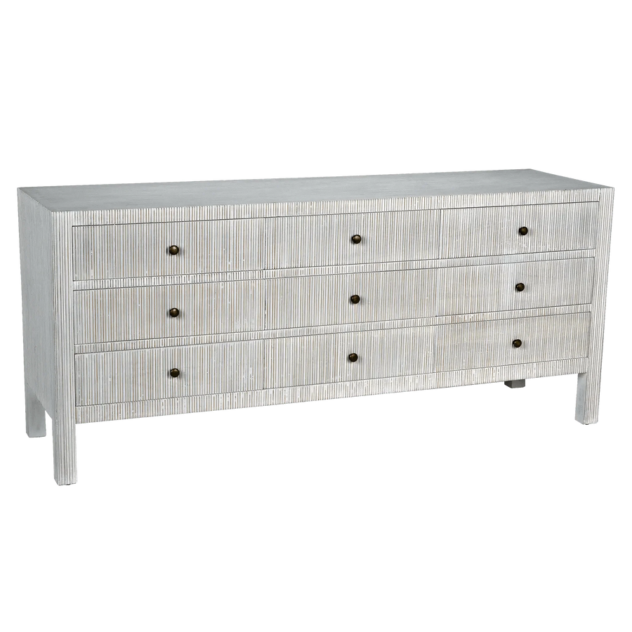 SwayLiving Conrad 9 Drawer Dresser, White Wash DRESSERS