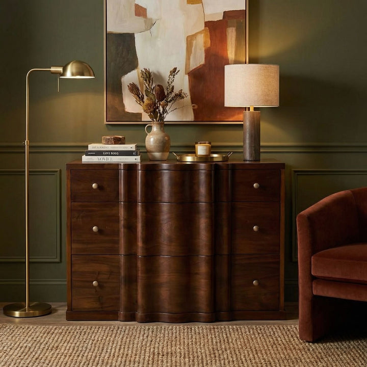 SwayLiving - Kiss Dresser, Hand Rubbed Brown - GDRE253HBR