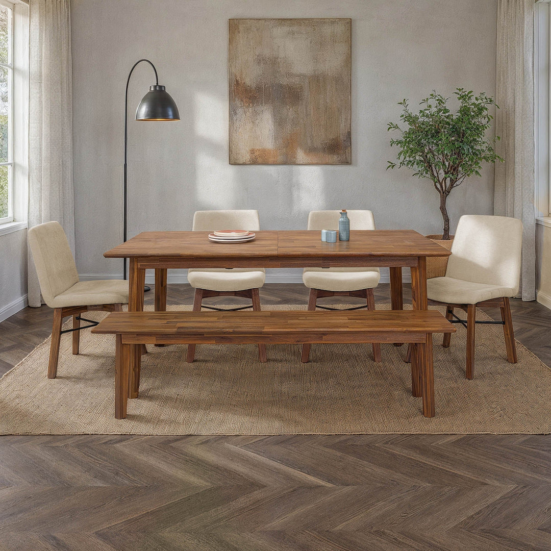 Gia Extension Dining Table 71/102" - Warm Pecan