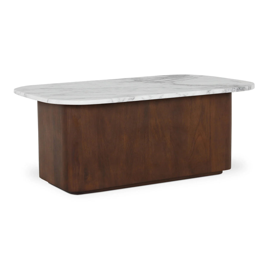 Dash Coffee Table White Calcatta Marble - SwayLiving