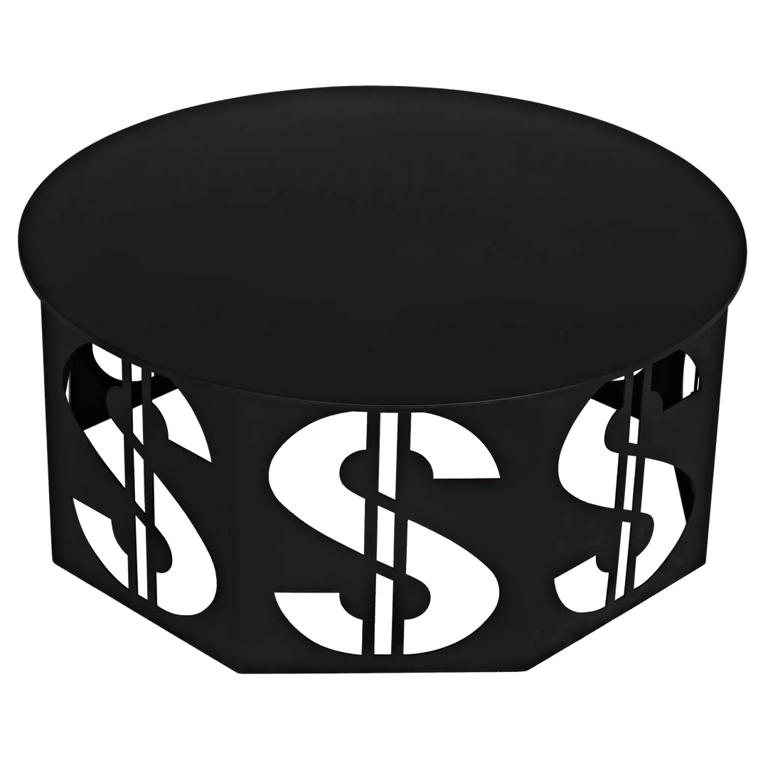 SwayLiving Dollar Coffee Table, Black Steel COFFEE TABLES