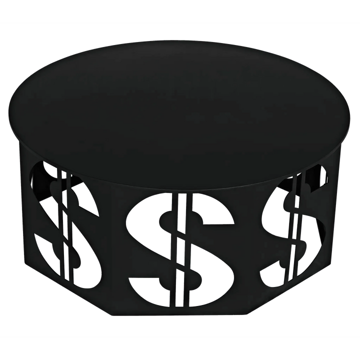 SwayLiving Dollar Coffee Table, Black Steel COFFEE TABLES