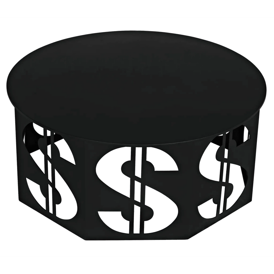 SwayLiving Dollar Coffee Table, Black Steel COFFEE TABLES