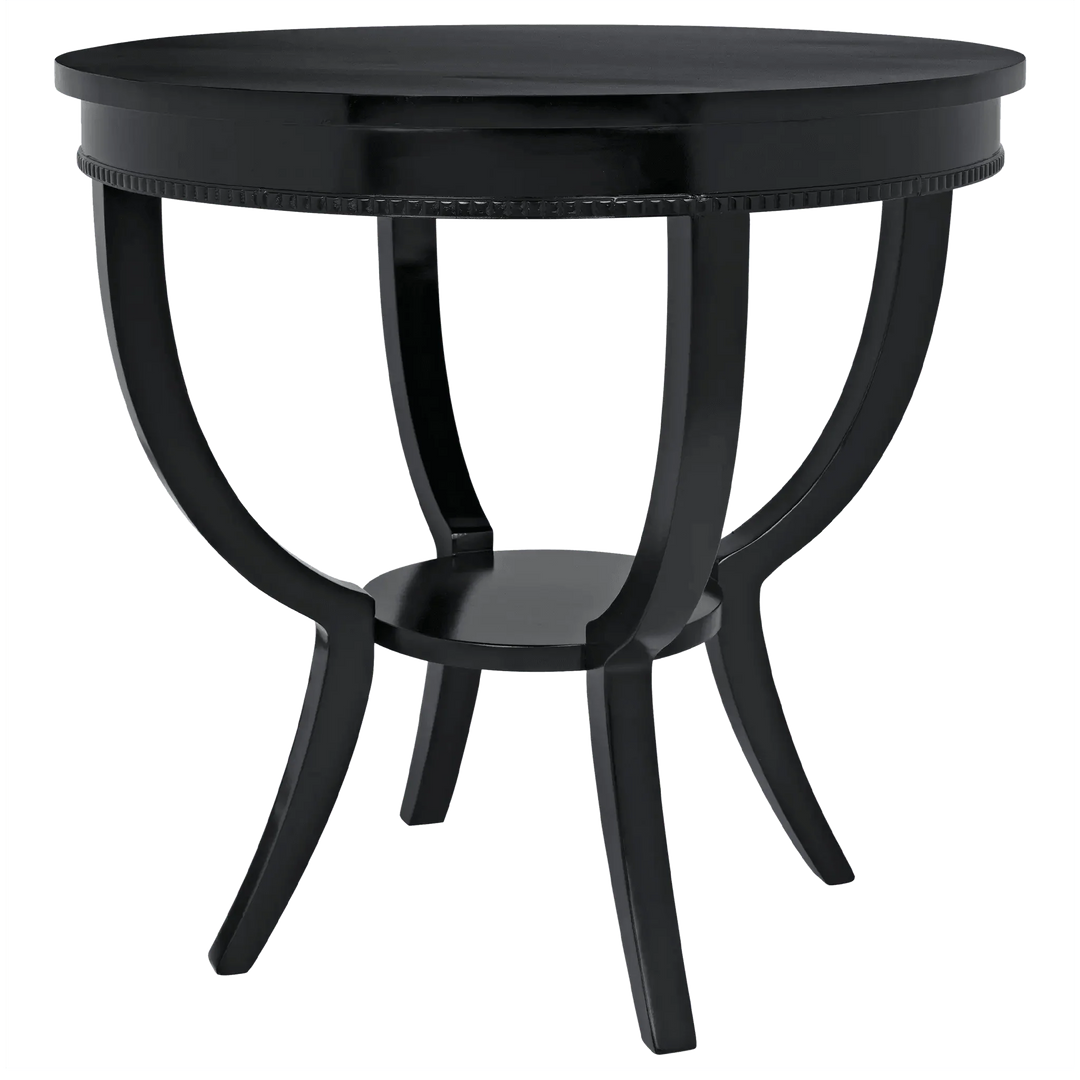 SwayLiving Scheffield Round End Table, Black ACCENT TABLES