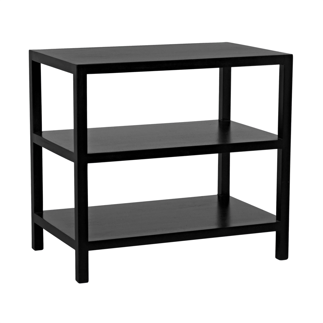 SwayLiving 2 Shelf Side Table, Hand Rubbed Black ACCENT TABLES
