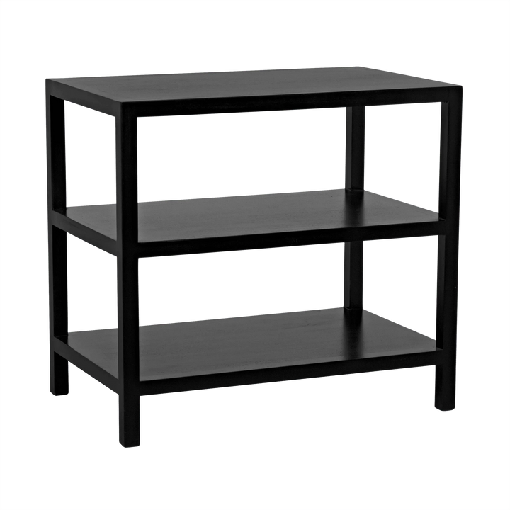 SwayLiving 2 Shelf Side Table, Hand Rubbed Black ACCENT TABLES