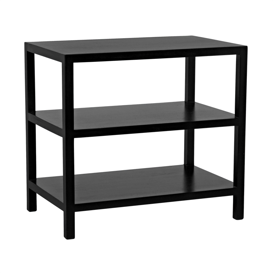 SwayLiving 2 Shelf Side Table, Hand Rubbed Black ACCENT TABLES