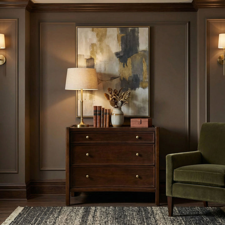 SwayLiving - Hampton Side Table Hand Rubbed Brown - GTAB245HBR