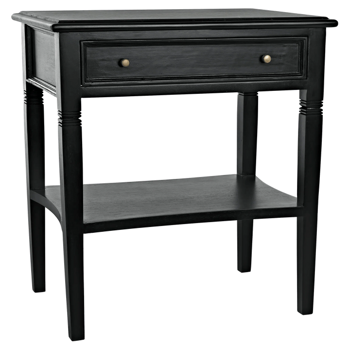 SwayLiving Oxford 1-Drawer Side Table, Hand Rubbed Black ACCENT TABLES
