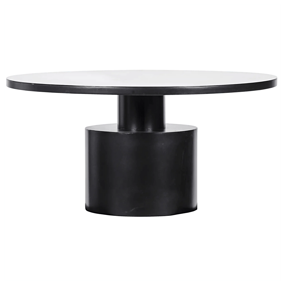 SwayLiving Marlow Dining Table, Black Steel DINING TABLES