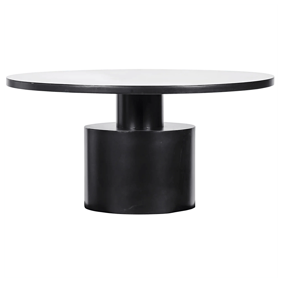 SwayLiving Marlow Dining Table, Black Steel DINING TABLES