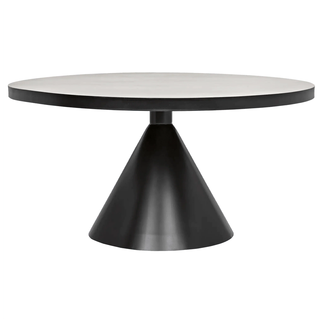 SwayLiving Cone Dining Table, Black Steel DINING TABLES