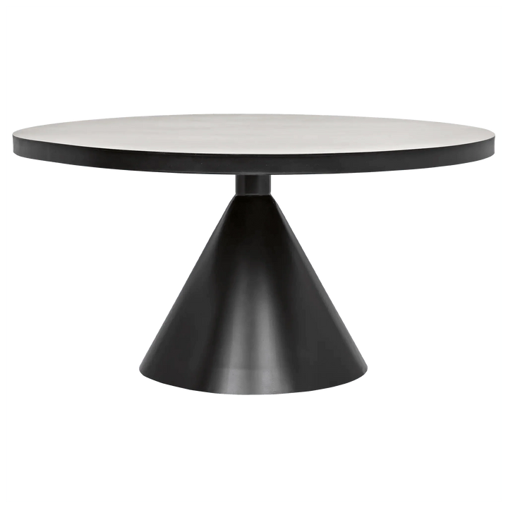 SwayLiving Cone Dining Table, Black Steel DINING TABLES