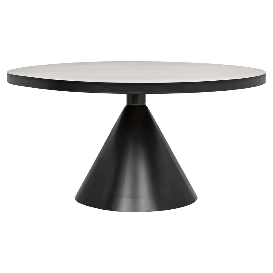 SwayLiving Cone Dining Table, Black Steel DINING TABLES