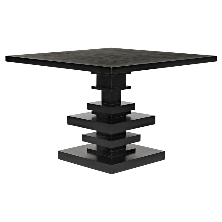 SwayLiving Corum Square Table, Hand Rubbed Black DINING TABLES