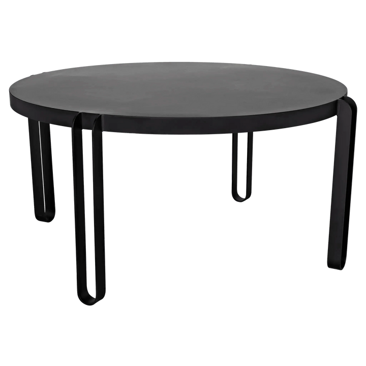 SwayLiving Marcellus Dining Table, 63", Black Metal DINING TABLES