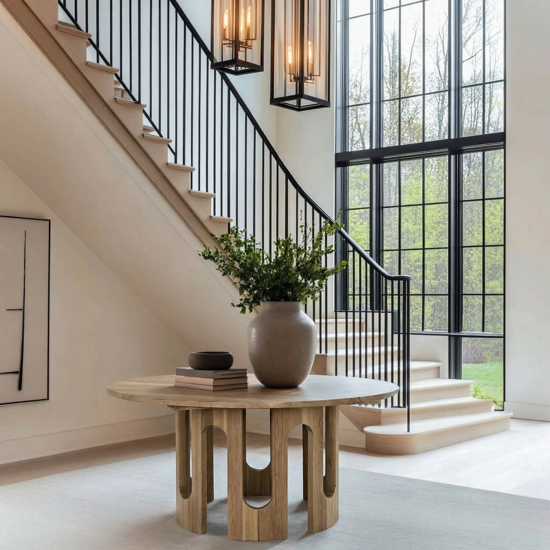 SwayLiving - Kirill Table, White Oak - GTAB595WO